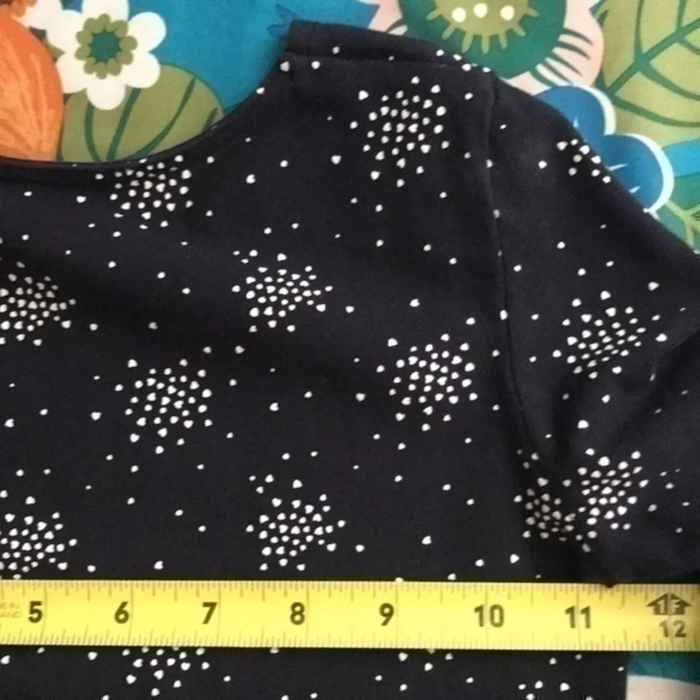 H&M Long Sleeve Dress Set Size 4/6 Black & Grey Polka Dots